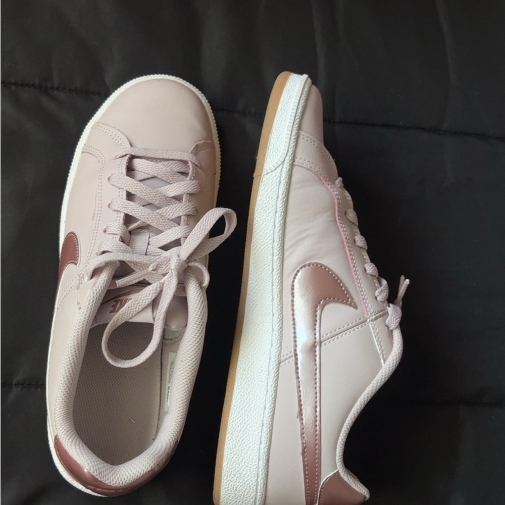 Nike Pink Sneakers with Metallic Swoosh
